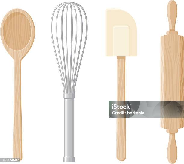 Baking Tools Icon Set Stock Illustration - Download Image Now - Wooden Spoon, Wire Whisk, Spatula
