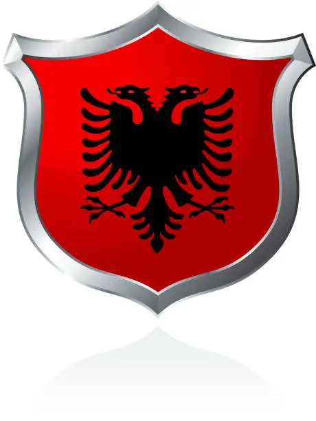 Vector illustration of Eagle shield