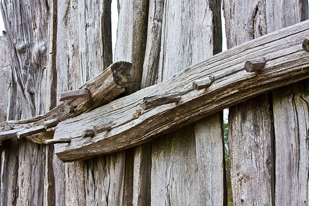 istock Wooden Nails in Fence 153377073