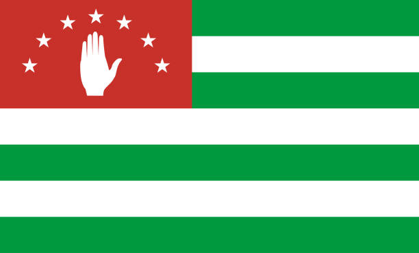 ilustrações de stock, clip art, desenhos animados e ícones de abkhazia flag. vector illustration eps10 - abkhazian flag