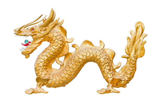 istock golden dragon isolated 153378936