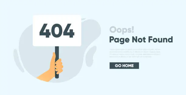 Vector illustration of 404 error and page not found banner. Cable, socket and plug. System error, broken page. Disconnected from wireless. For website. Vector illustration.