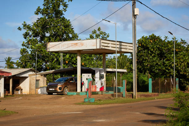 Lost gas station Lost gas station in wallis island wallis and futuna islands stock pictures, royalty-free photos & images