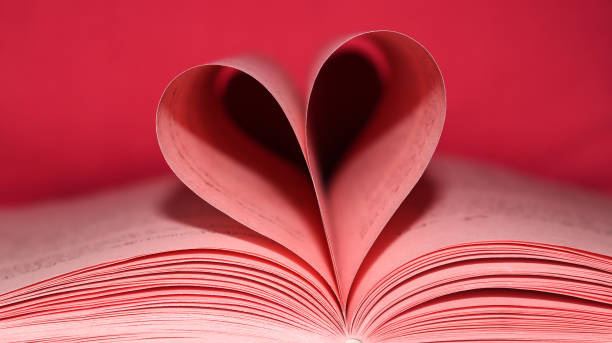 istock Heart shape made from book pages. heart in pink shape 1533831024