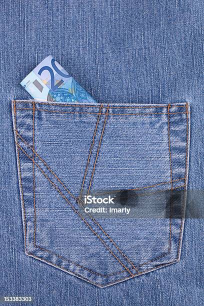 Twenty Euro Banknote In The Jeans Pocket Stock Photo - Download Image Now - Blue, Casual Clothing, Close-up