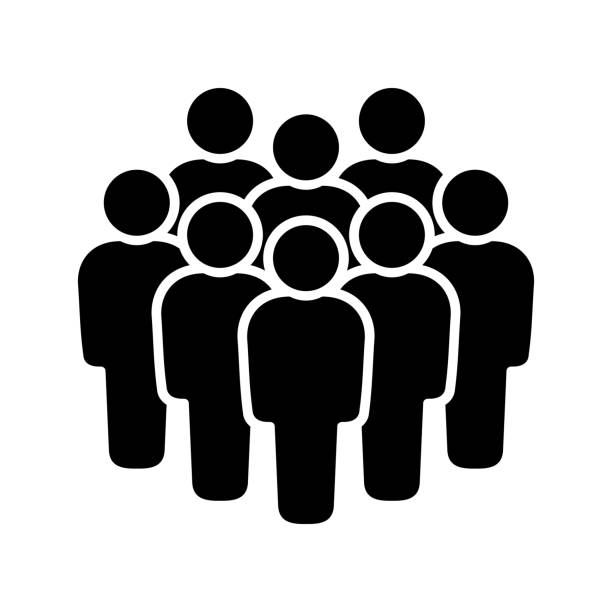 ilustrações, clipart, desenhos animados e ícones de símbolo, ícone de pessoas. desenho vetorial. - pessoas