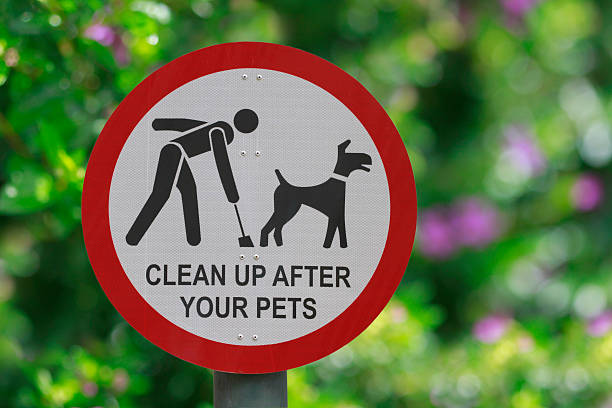 парк знак - dog dung garbage pets стоковые фото и изображения