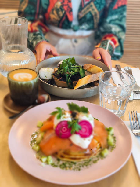 istock Coffee and a breakfast is on the table. Meal with a funny face. 1533877459