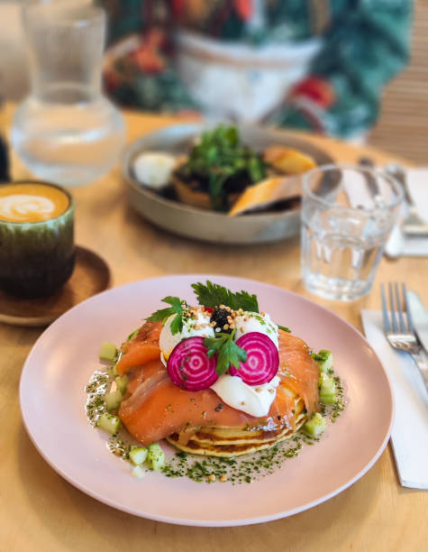istock Coffee and a breakfast is on the table. Meal with a funny face. 1533877929