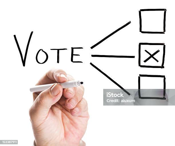 Stimmabgabe Stockfoto und mehr Bilder von Wahlschein - Wahlschein, Zeichnen, Zeichnung