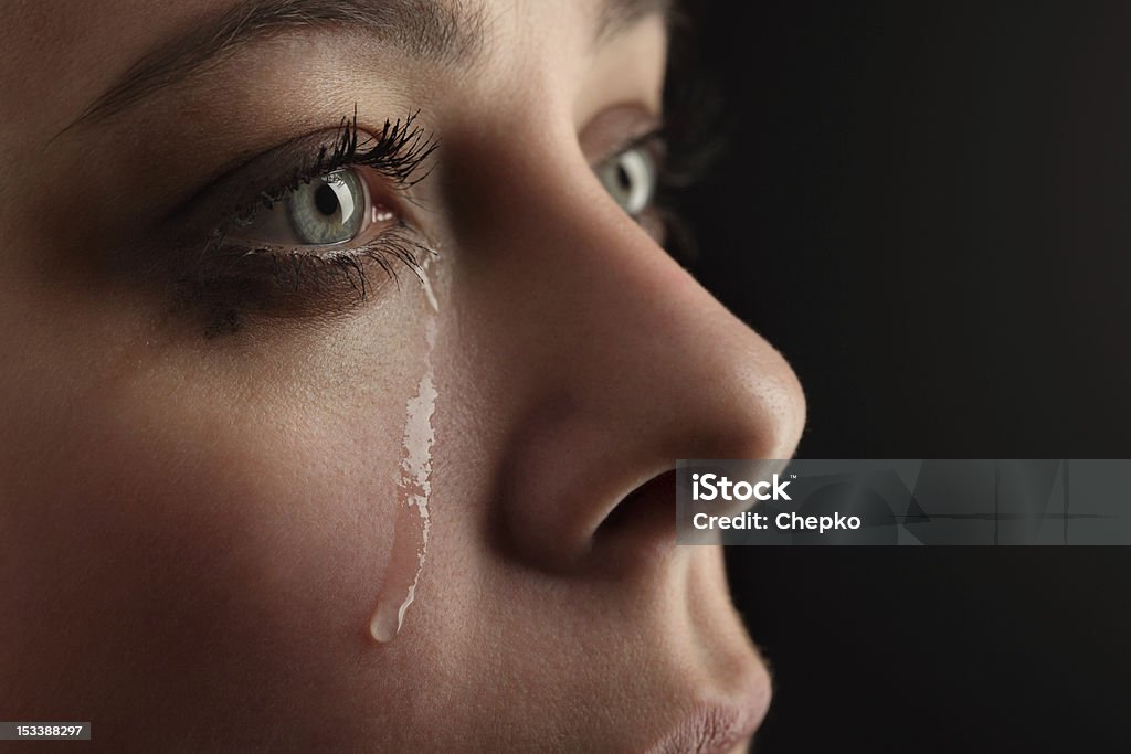 Beauté fille Pleurer - Photo de Pleurer libre de droits