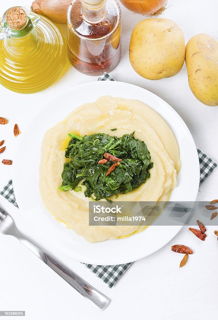 Fava Frullato con spinaci. - Foto stock royalty-free di A quadri