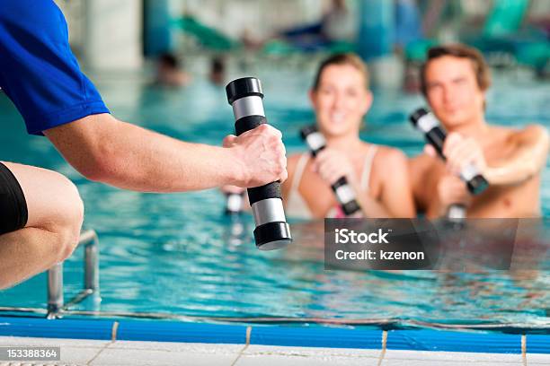 Fitness Sports Under Water In Or Spa Stock Photo - Download Image Now - Underwater, Exercising, Alternative Therapy