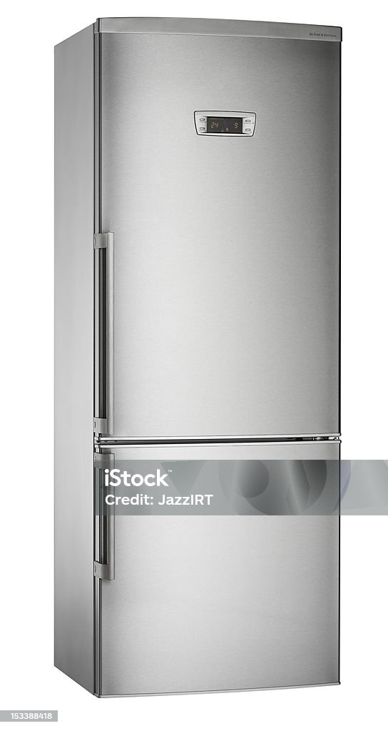 Refrigerator (isolated with clipping path over white background) Refrigerator Stock Photo