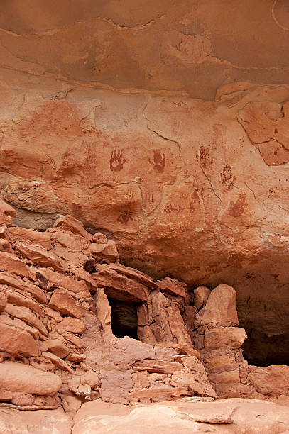 Anasazi Dwelling Ruins and Wall Art Ancient Anasazi dwelling ruins and wall art found while hiking and traveling through Utah. anasazi stock pictures, royalty-free photos & images