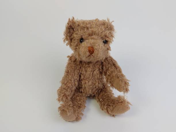 istock Plush, brown teddy bear on a white background 1533920320