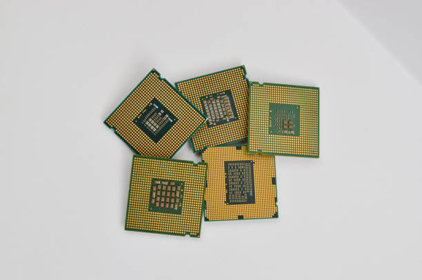 istock Close-up of a high-performance processor on a shiny surface, symbolizing the world of technology. 1533928159