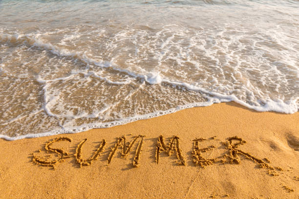 istock Summer inscription on sandy beach 1533929558