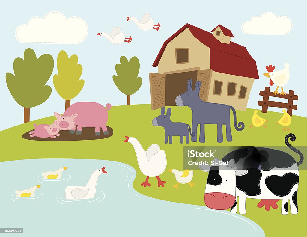 Farm Animals Stock Illustration - Download Image Now - Farm, Calf, Animal -  iStock