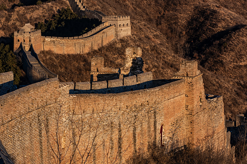 The Great Wall in China. The Great Wall and the beautiful clouds in the morning