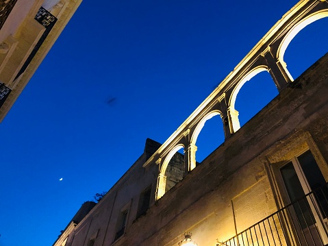 The city Of Lecce at night