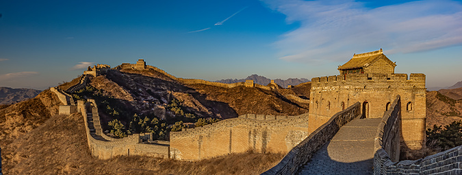 Jinshanling, Beijing, China - August 12, 2014 The Great Chinese Wall at Jinshanling