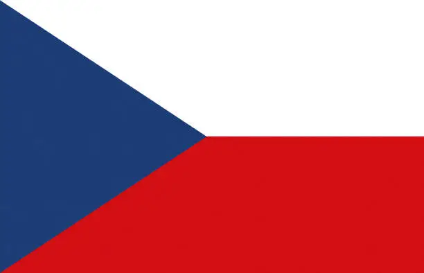 Vector illustration of Flag of czech republic