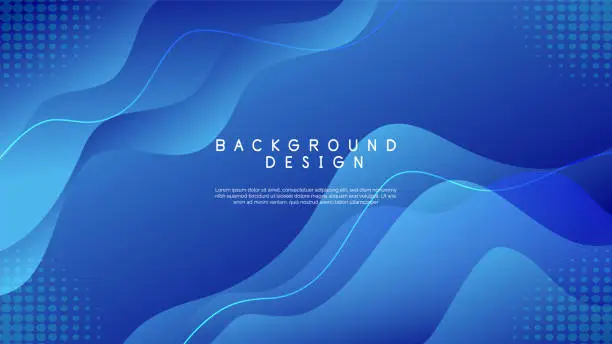 Vector illustration of Modern liquid gradient abstract background with wave curve layer