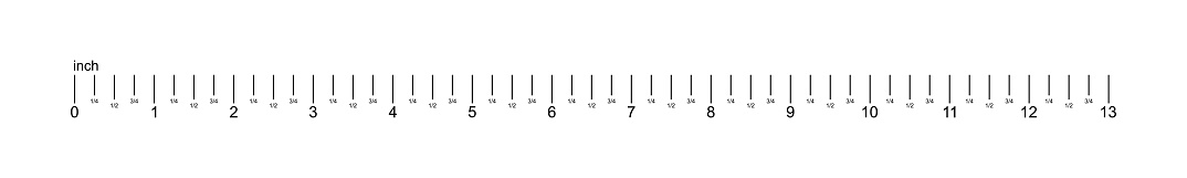Outline Inch Inch Ruler Vector Illustration On A White Background Designed For ...