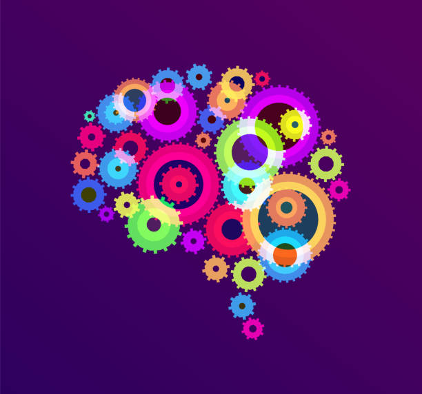 мозга шестерни - brain concentration mental illness intelligence stock illustrations