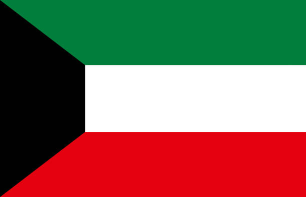 クウェート国旗のベクターイラスト - クウェート市点のイラスト素材／クリップアート素  材／マンガ素材／アイコン素材