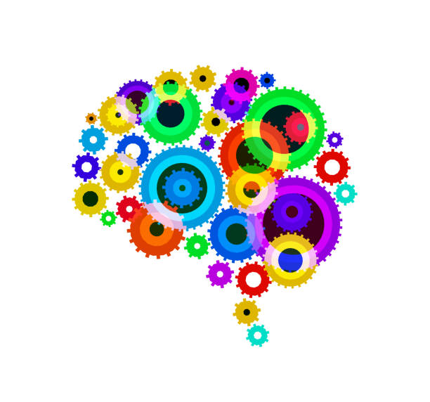 мозга шестерни - brain concentration mental illness intelligence stock illustrations