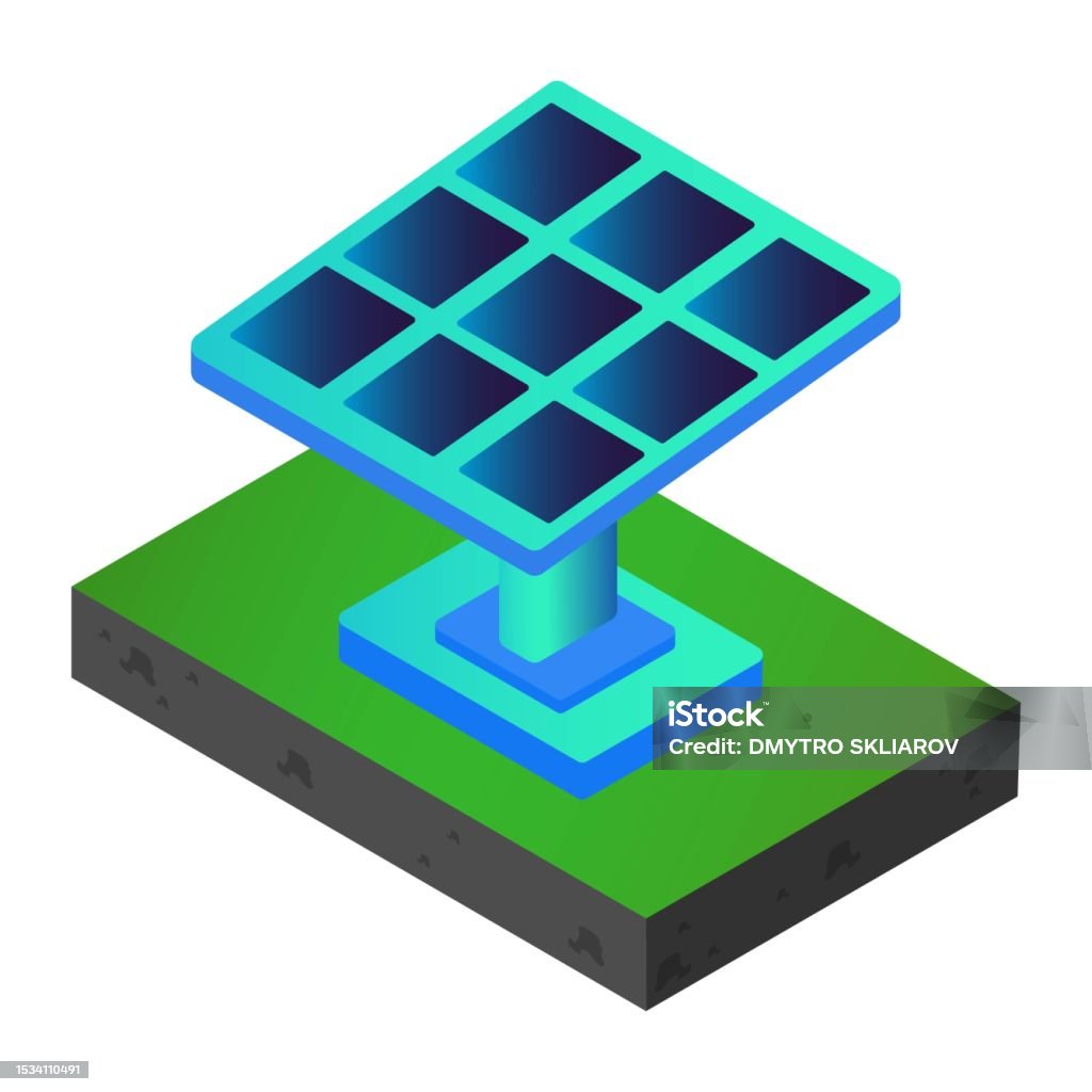 Solar Graphics Library Solar Energy Isometric Vector Graphics Stock Illustration - Download ...