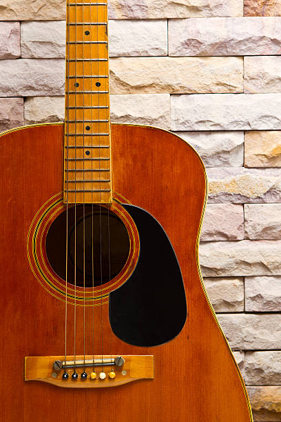 istock Close up vintage guitar 153420991