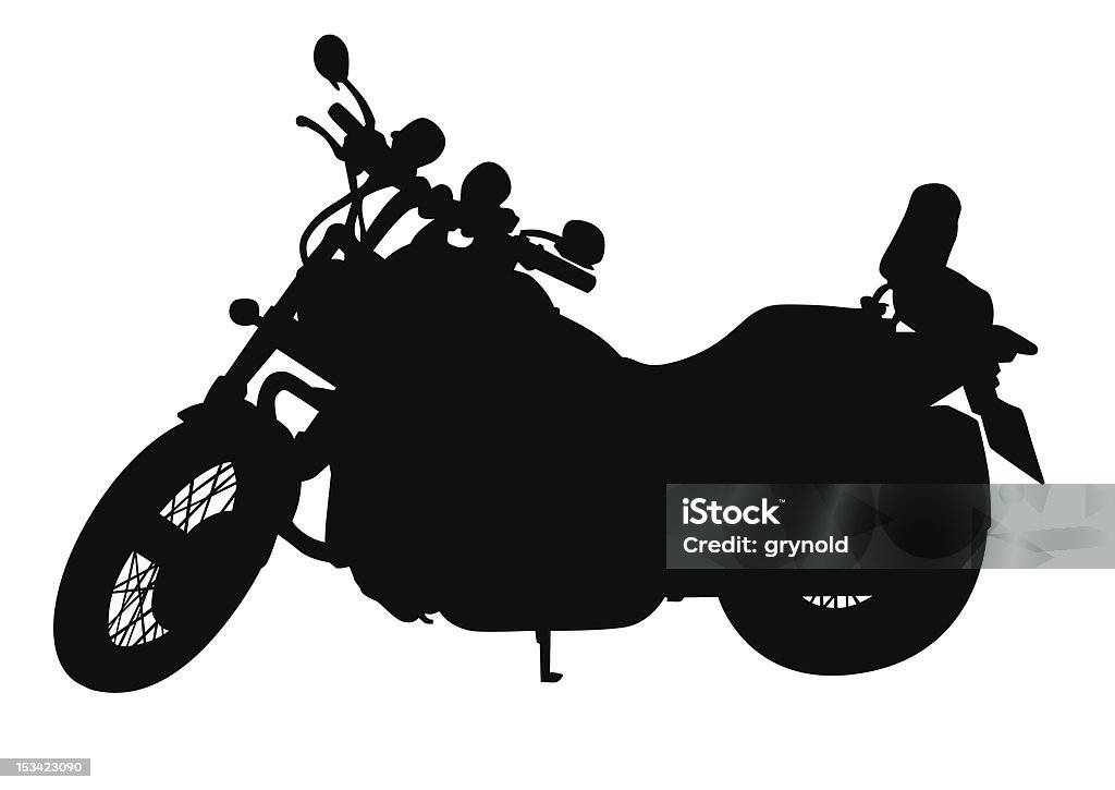 Grande preto moto - Vetor de Contorno royalty-free