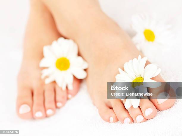 Female Feet With Pedicure Stock Photo - Download Image Now - Women, Beauty, Naked