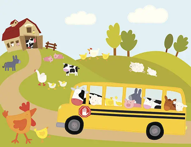 Vector illustration of Farm Animals (Series)