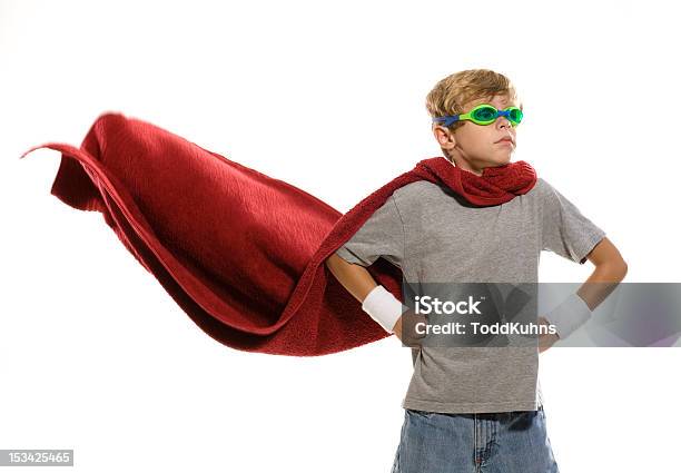 Young Super Hero Stock Photo - Download Image Now - Superhero, Boys, Cape - Garment