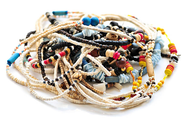 istock Wood and seashell bead necklaces 153429170