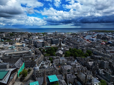 The city centre and main thoroughfare of Aberdeen, Scotland.