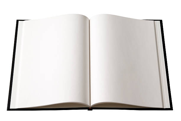 istock Isolated shot of opened blank book on white background 153434644