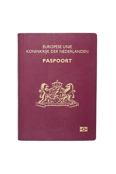 Netherlands Passport With Clipping Path stock photo