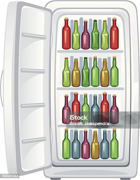 Ilustración de Refrigerador Pequeño y más Vectores Libres de Derechos de Abierto - Abierto, Acero, Alimento