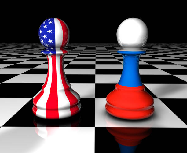 istock Russia vs USA Conflict Concept with Chess Game 1534372797