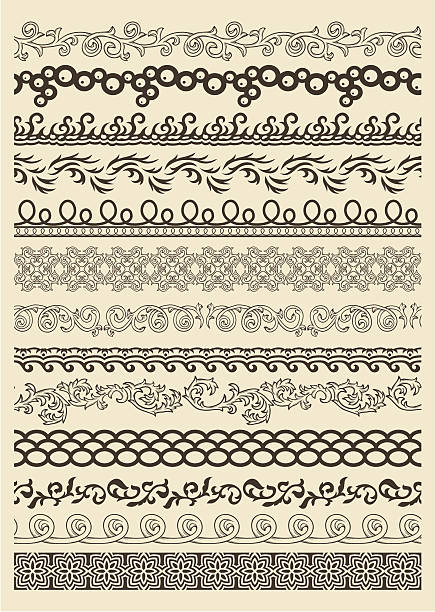 Set Of Borders Stock Illustration - Download Image Now - Abstract