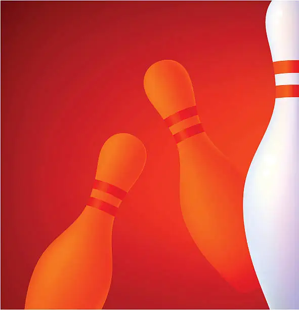 Vector illustration of background with bowling pins