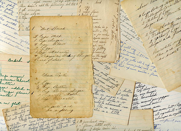 istock Vintage handwritten recipe card collage 153446847