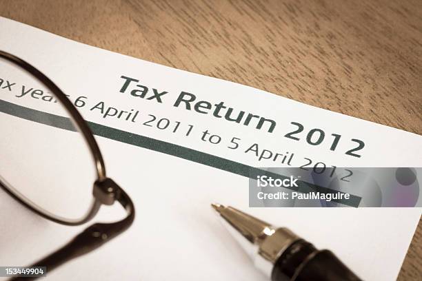 Tax Return 2012 Stock Photo - Download Image Now - 2012, Ballpoint Pen, Business