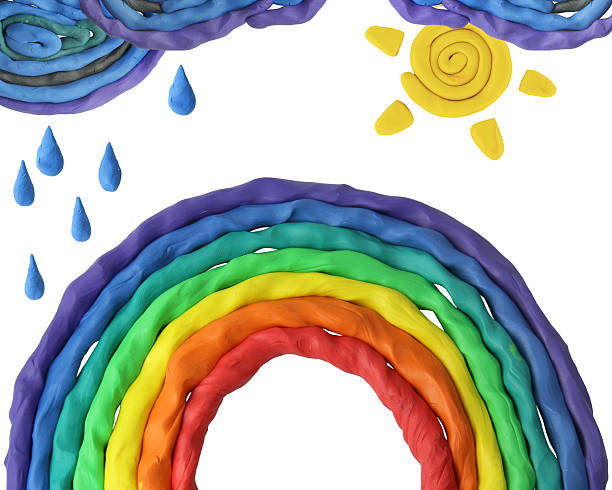 istock Magic rainbow made of colorful plasticine 153451440