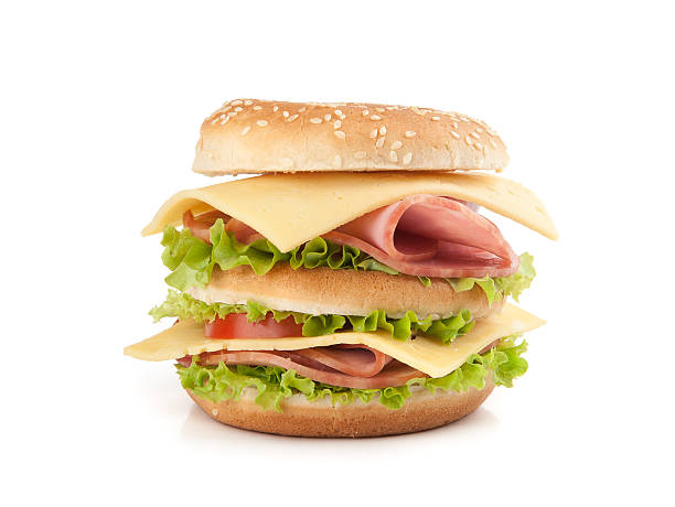 istock Big appetizing fast food sandwich 153455512